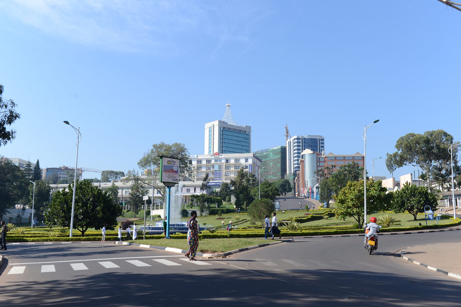 a tidy street of Kigali